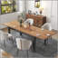 Dining Table , 106.3 In Large Extendable Kitchen Table-1883897088