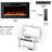 Warriedar 30'' W Black Electric Fireplace with 5000 BTU