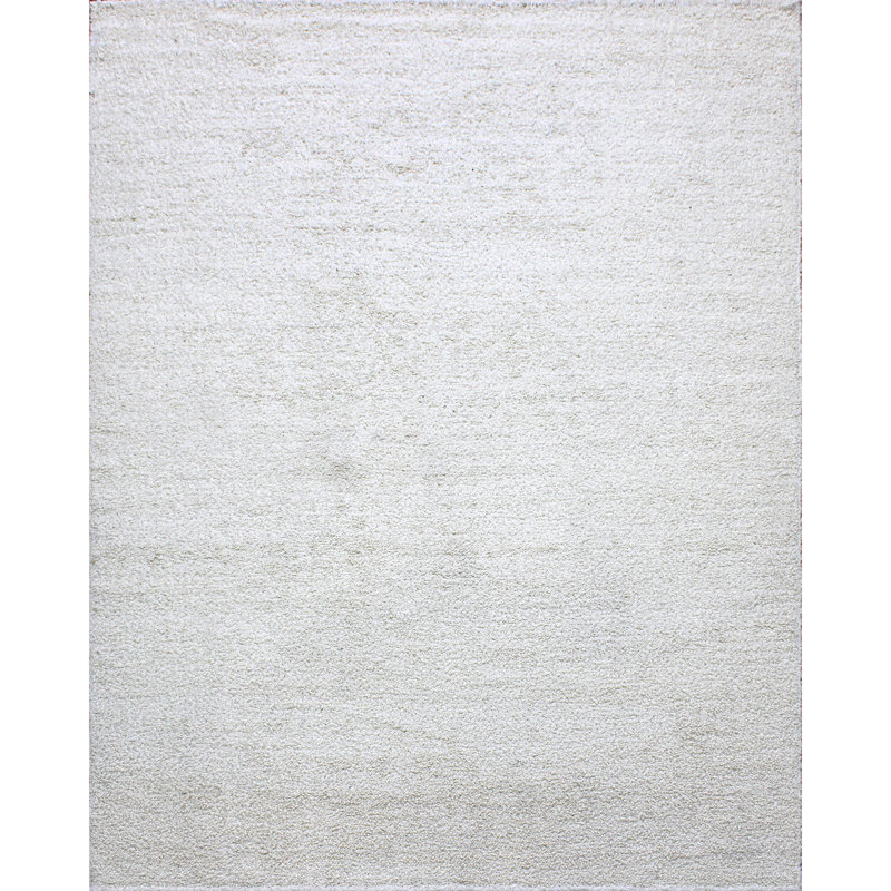 Hand Knotted Area Rug in Ivory, Rectangle 8' x 10'