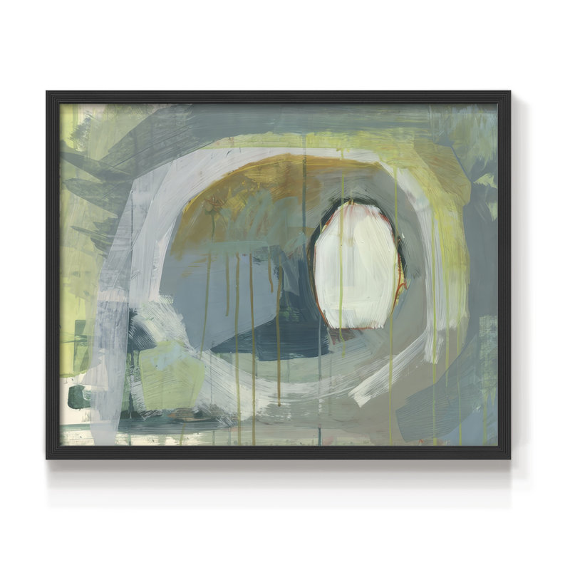 Blue Nest II -Framed Print - Restickable, Black, 16" H x 20" W