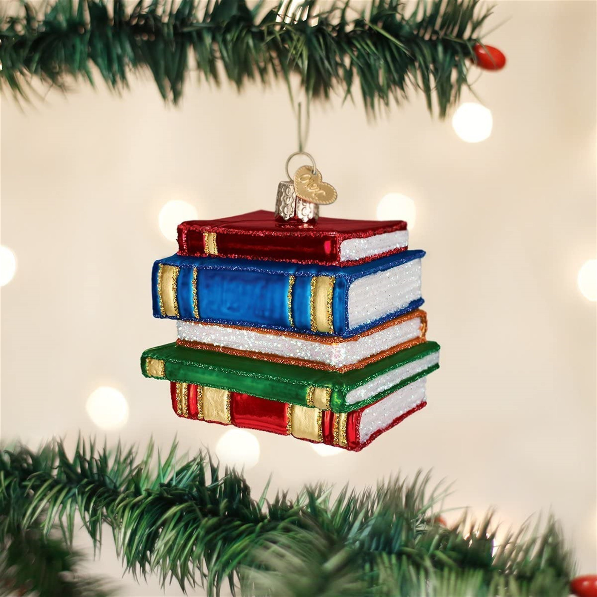 Old World Christmas Stack of Books Hanging Figurine Ornament & Reviews | Wayfair
