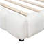 Lit plateforme double avec ports USB et ceinture à DEL, blanc