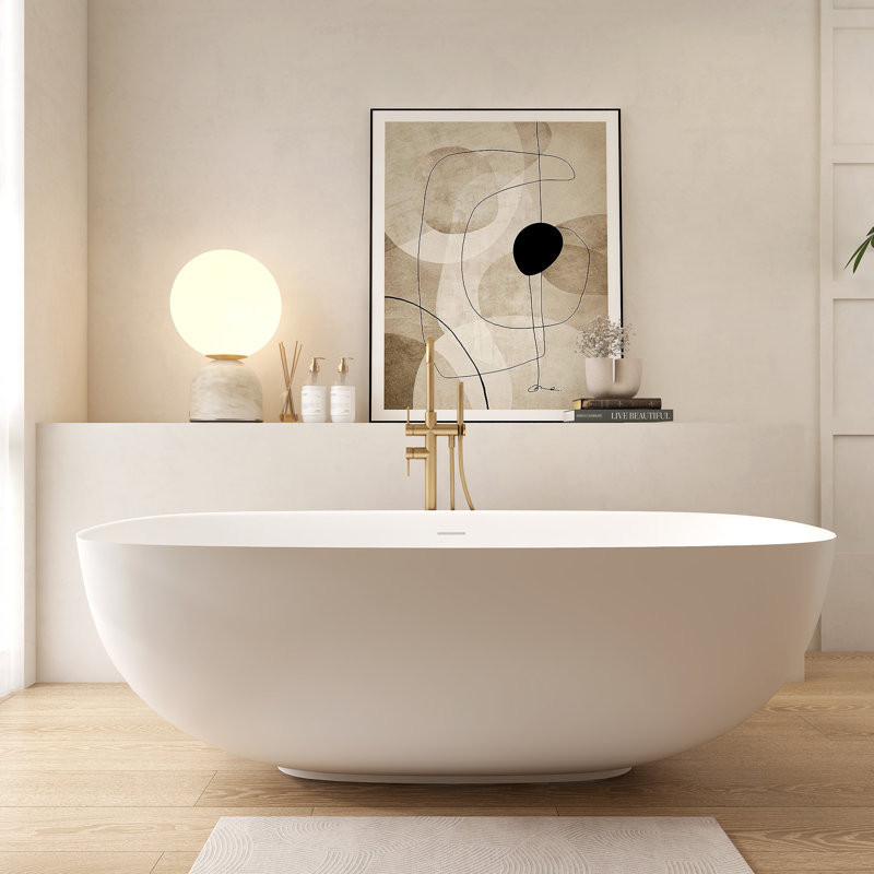 Baignoire de trempage autoportante 67 po 67 po