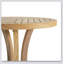 Table d'appoint ronde en bois - Base courbée élégante pour le salon, la chambre à coucher ou le patio avec style et fonctionnalité polyvalents