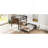 Full Over Full Metal Bunk Bed/Metal Loft Bed And Metal Platform Beds,With Raised Security Fence,Vintage Wood-Colored-1665113705-1665113702