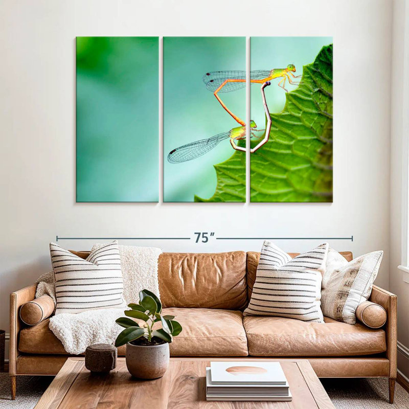 Brampt Dragonflies Mating, 42" H x 65" W