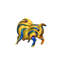 Sculpture taureau couleur bronze