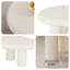 Table basse Cloud, table à thé minimaliste crème avec pieds en PVC 39,4 po, table centrale moderne en forme de nuage pour le salon
