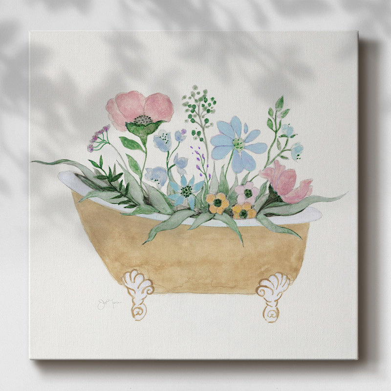 " Folksy Bath II " Painting Print, 24" H x 24" W