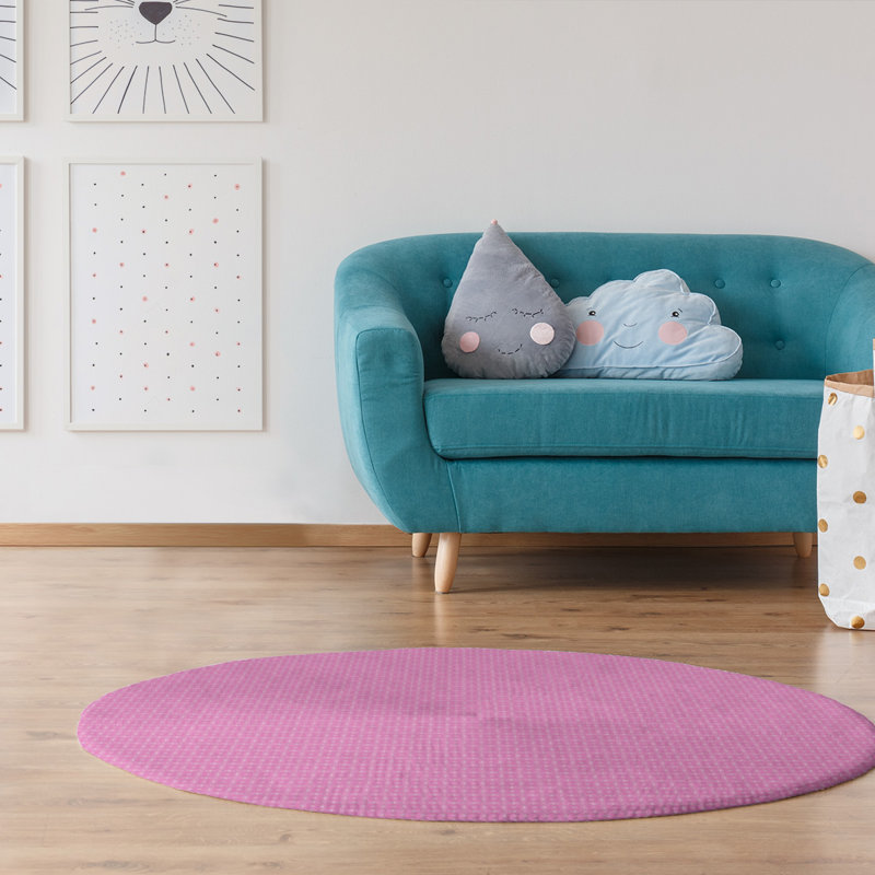 Tapis de zone rose napperon classic, Rond 5 pi