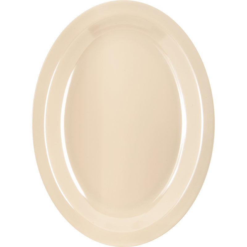 Plateau ovale en mélamine Asso, Brun clair, H 1,19 po x l 8,97 po x P 12 po