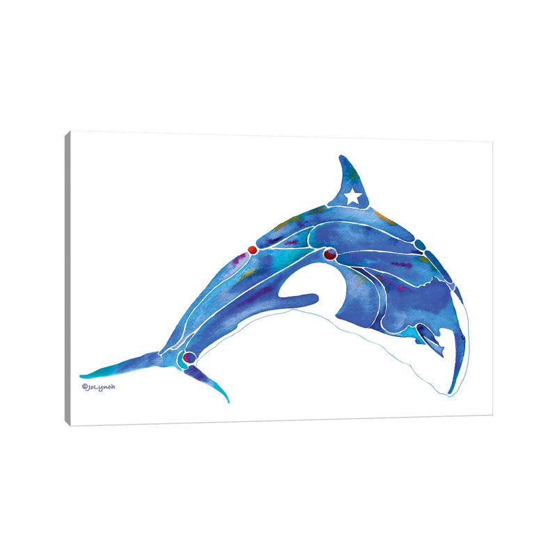 " Whale Orca " by Jo Lynch, Wrapped Canvas, No Matte, 18" H x 26" W x 1.5" D