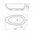 67" Translucent Black Artificial Stone Solid Surface Freestanding Resin Bathroom Bathtub