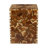 Obrien Teak Wood Handmade Square Block Side End Brown Accent Table with Mosaic Wood Chip Design