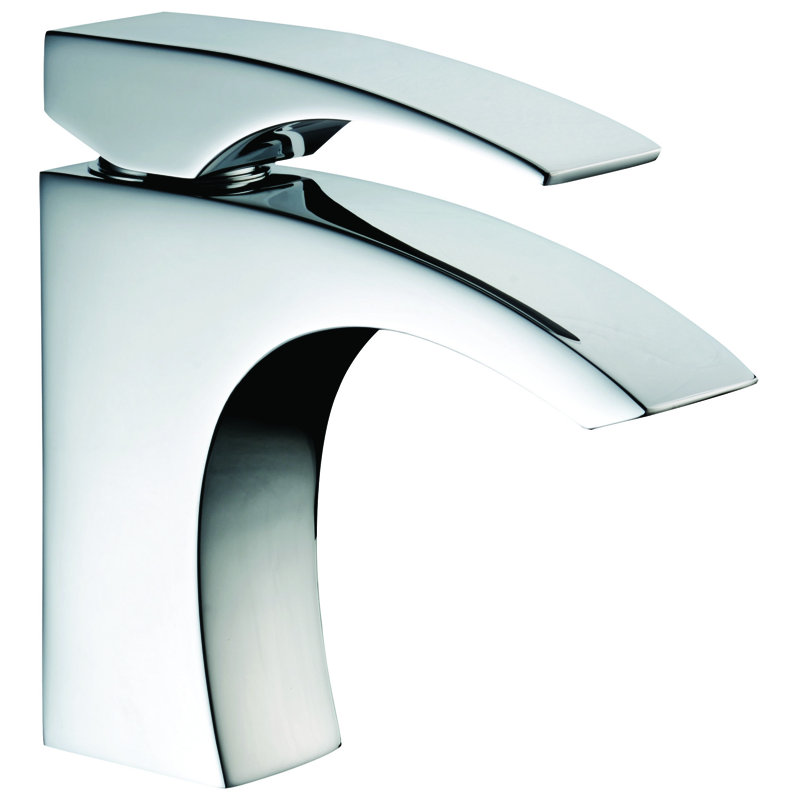 Robinet de salle de bain moderne à un trou, Chrome