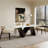 Modern Retangular Dining Table for 6-10, Glossy Sintered Stone Table top, N-Shaped Carbon Steel Legs-108105401-131385241
