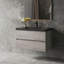 Meuble-lavabo flottant simple 36 po avec lavabo à surface solide Dhruven