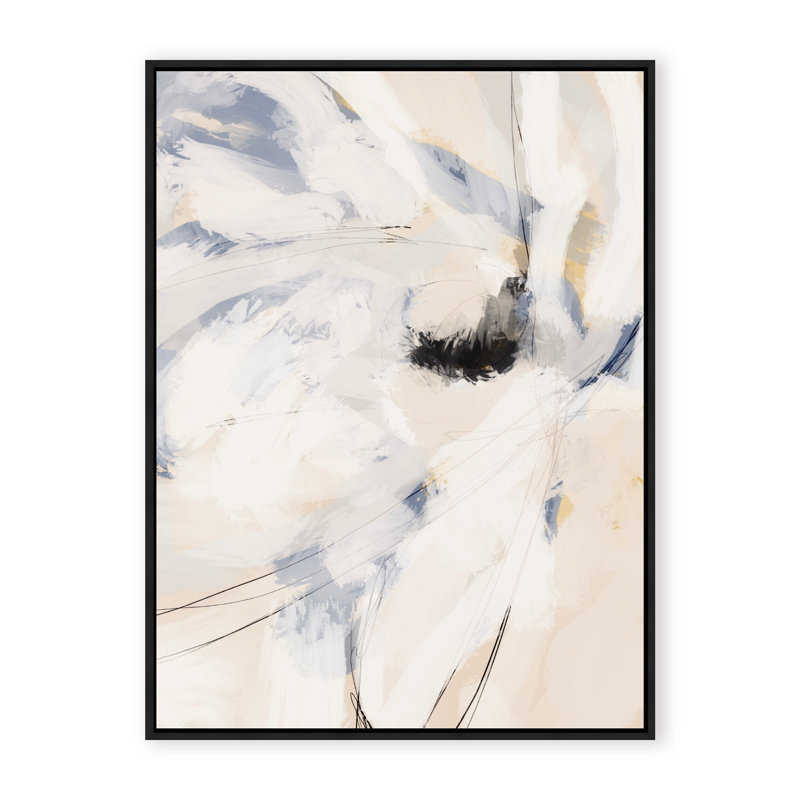 Nature Inspired Nomadic Blossom, 40" H x 30" W x 2.375" D, Framed Canvas, Black