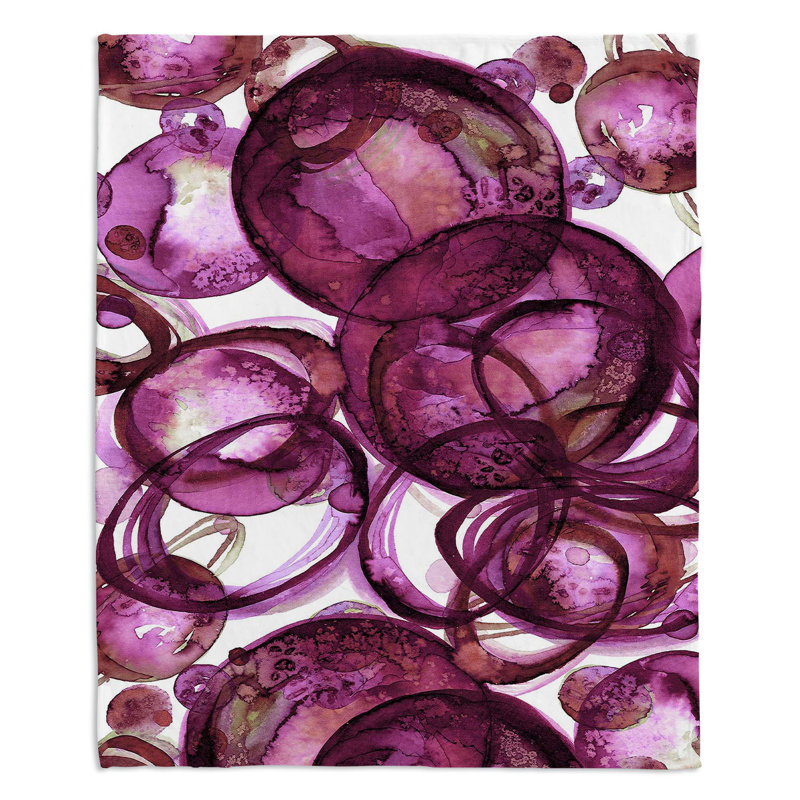 Couverture en sherpa doux à collision de mondes magenta, l 51 po x L 60 po