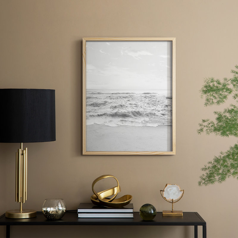 «Gentle Tides I», reproduction encadrée - bois massif, Naturel, H 11 po x l 9 po