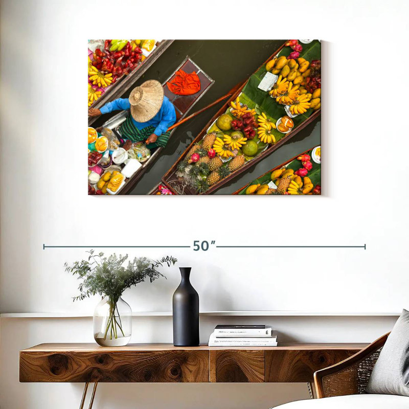 Marché flottant de Sebbie, H 24 po x l 36 po