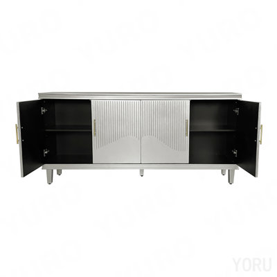 70" 4-Door Large Cabinet - Champagne