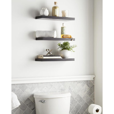 Malaurie 3 Piece Engineered Wood Bracket Shelf
