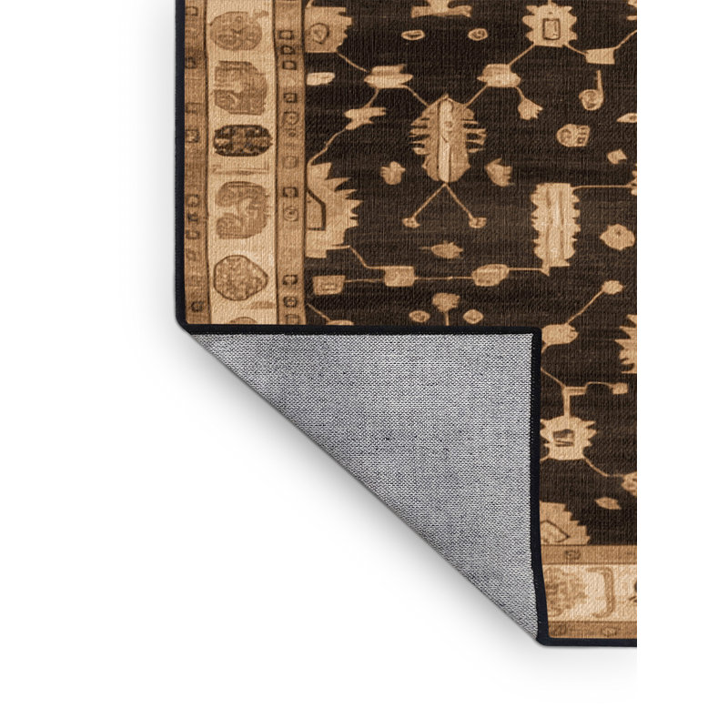Tapis brun lavable à la machine