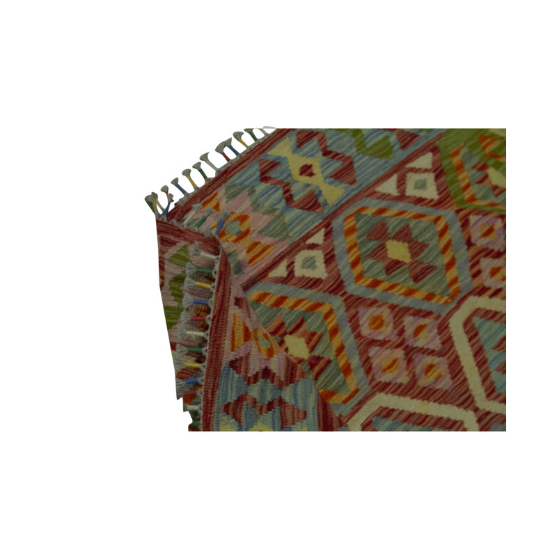 Afghan Wool Geometric Area Rug