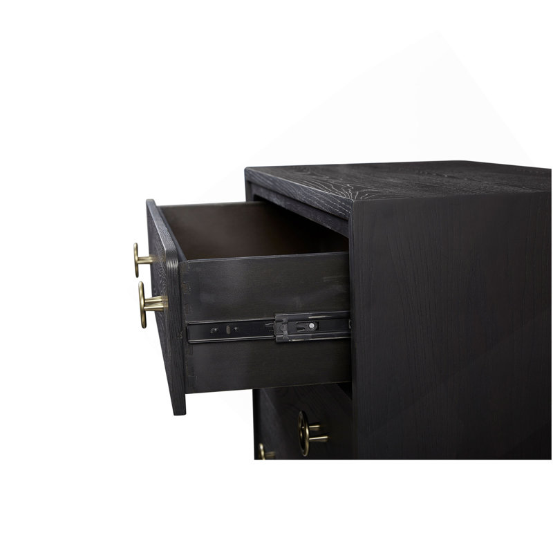Commode 5 tiroirs au fini poivre