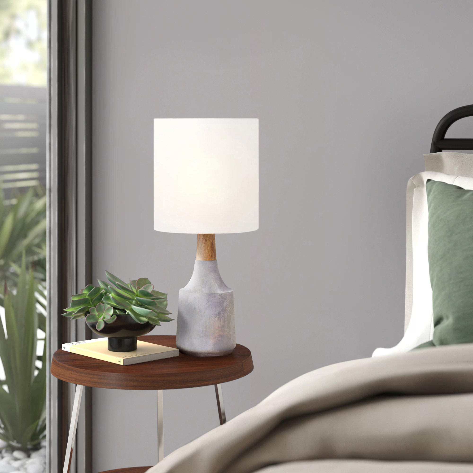 Scotia 18'' Table Lamp, Charcoal