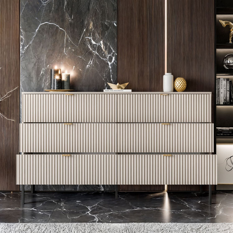 154cm Sideboard, Cashmire/Black