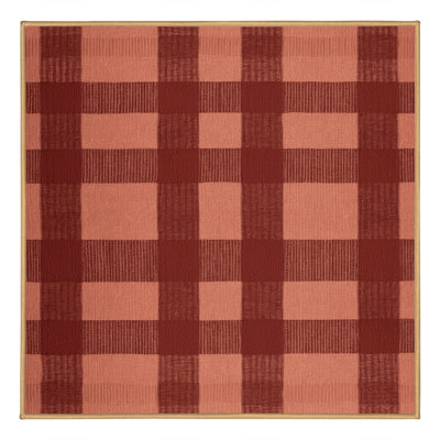 Tapis botanique brun lavable à la machine