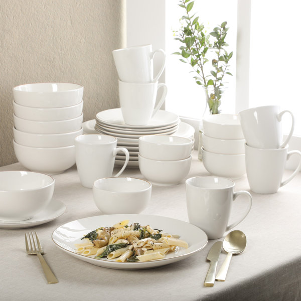 thumbnail image 2 of Gibson Home Ogalla 30 Piece White Ceramic Dinnerware Set H1630 Service For 6 2 of 10