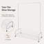 Portant à vêtements en métal avec tablette inférieure pour chambre, blanc, portant robuste