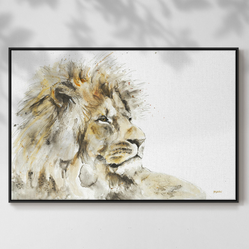 Savannah I, reproduction d'art sur toile, H 25 po x l 37 po x P 2 po, Toile avec cadre flottant noir
