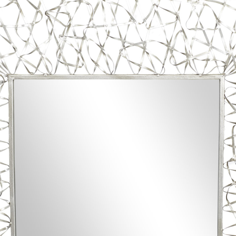 Silver Rectangular Full Length Iron Wall Mirror
