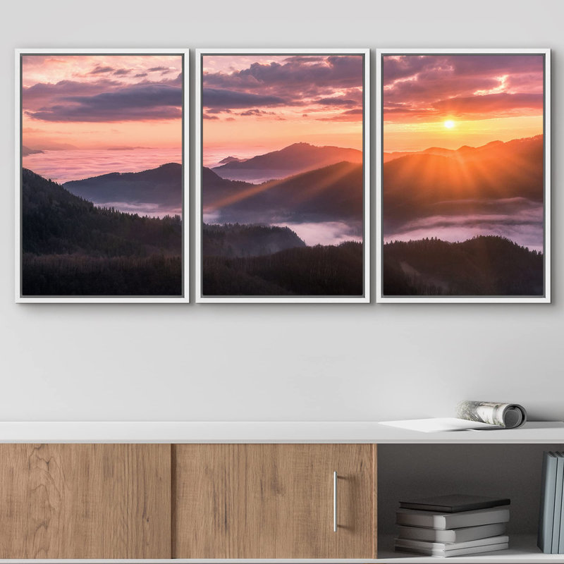 Chaîne de montagnes, Nature, Paysage naturel, Pastel, Soleil, soleil, réalisme, réalisme, paysage rustique, froid