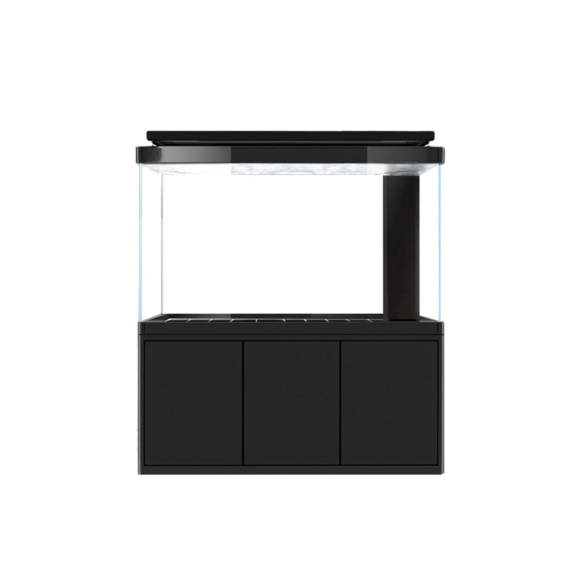 Réservoir d'aquarium rectangulaire simple et moderne Eco, Noir, noir, noir, noir, 170 gallons (H 61 po x l 59 po x P 23,6 po)