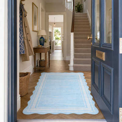Striped Machine Printed Area Rug