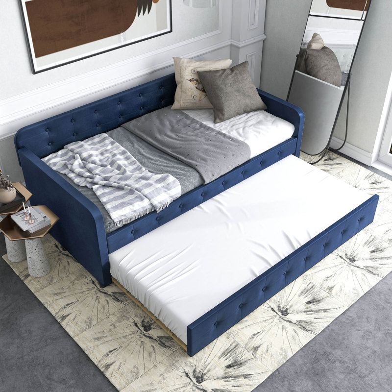 Avira Upholstered Daybed, Navy