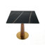 33.5'' Sintered Stone Solid Wood Square Dining Table-449554497