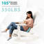 Chaise berçante d'extérieur avec coussin, chaise berçante en plastique résistant aux intempéries