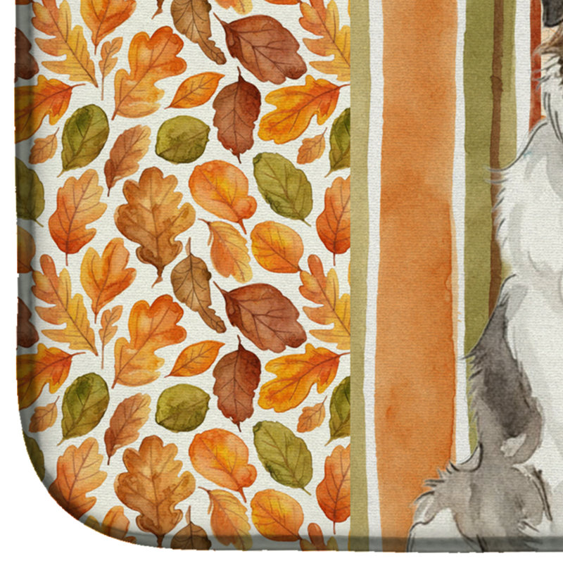 Badger Great Pyrenees Heirloom Fall Dish Drying Mat