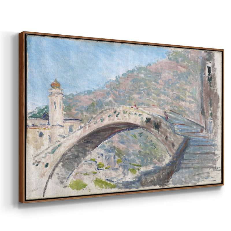 Dolceacqua, Bridge, 1884, reproduction d'art sur toile, H 17 po x l 25 po x P 2 po, Noyer