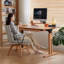 Bureau électrique en bois massif à hauteur réglable avec porte-tiroir-1831036539