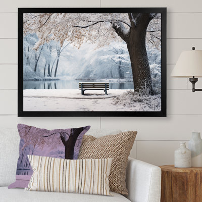 Art mural en toile «Snowy Park Floral Canopy II - Forest»