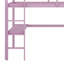 Lit mezzanine haute en bois, avec barrière de sécurité, bureau intégré, échelle-1500862349