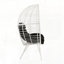 Chaise longue en tissu et osier avec siège confortable