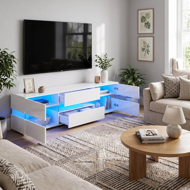 High Gloss LED TV Stand